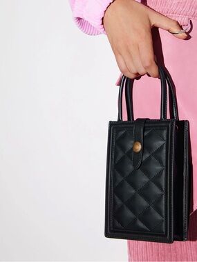 CHARLES & KEITH Este Belted Quilted Phone Pouch